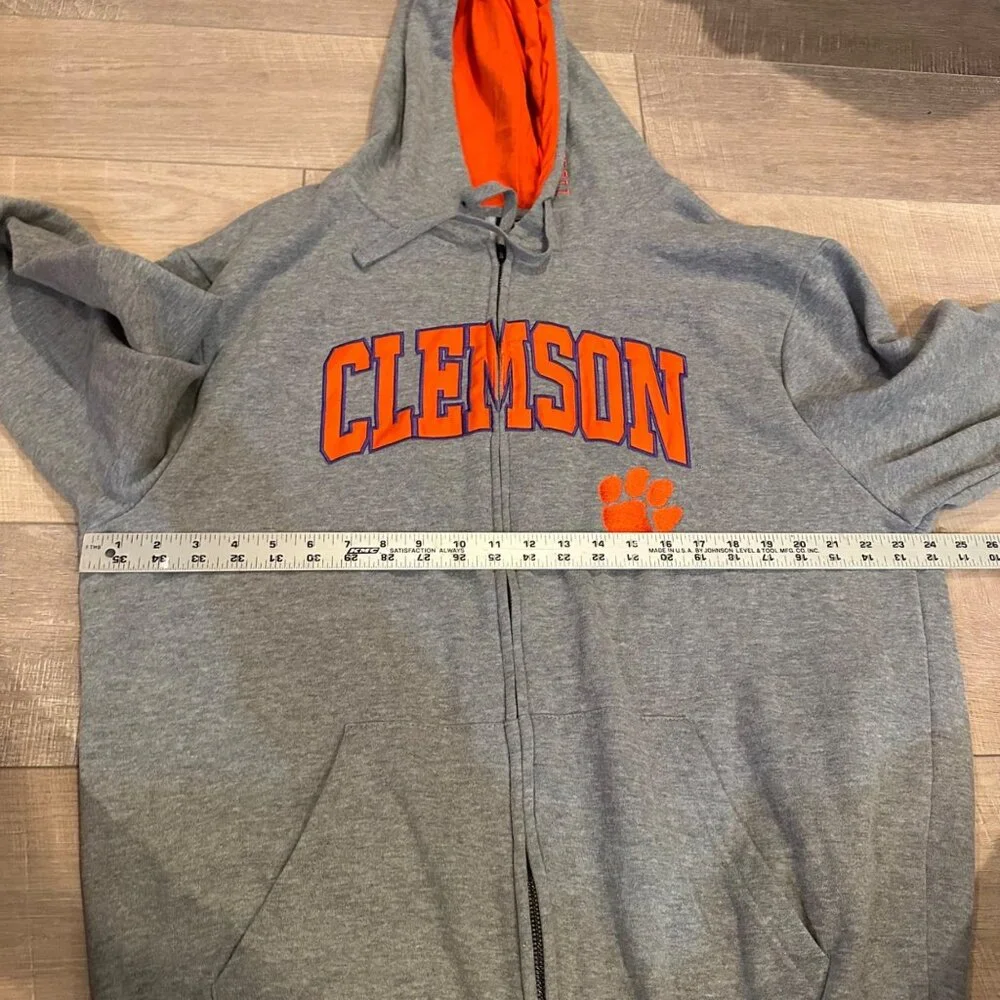 COLOSSEUM MENS XL CLEMSON TIGERS ZIP UP HOODED SWEATSHIRT